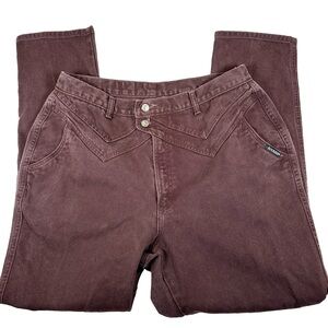 Rocky Mountain vintage 90s western jeans brown denim high rise cowgirl punchy